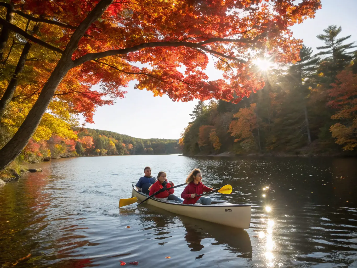 A serene image of a family enjoying a peaceful sunset by the lake, symbolizing the peace of mind that life insurance provides. The scene should evoke feelings of security, love, and togetherness.